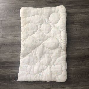 vintage baby blanket white sleeping blanket pastel ducks play mat soft